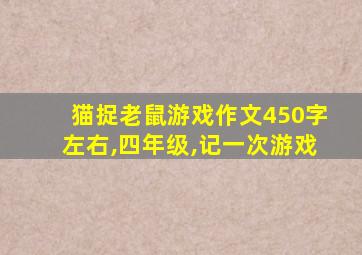 猫捉老鼠游戏作文450字左右,四年级,记一次游戏