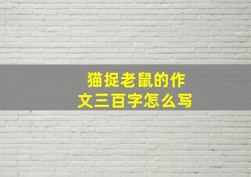 猫捉老鼠的作文三百字怎么写