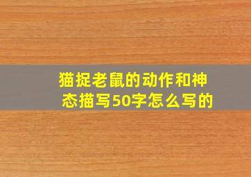 猫捉老鼠的动作和神态描写50字怎么写的