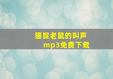 猫捉老鼠的叫声mp3免费下载