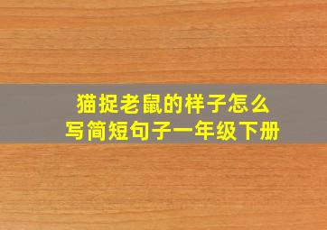 猫捉老鼠的样子怎么写简短句子一年级下册