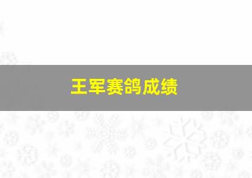 王军赛鸽成绩