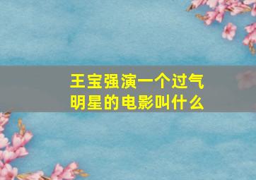 王宝强演一个过气明星的电影叫什么