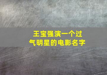 王宝强演一个过气明星的电影名字