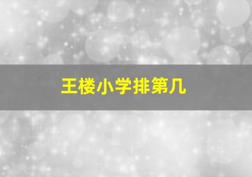 王楼小学排第几