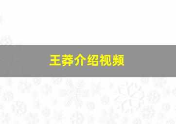 王莽介绍视频