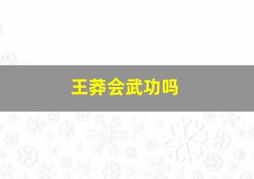 王莽会武功吗