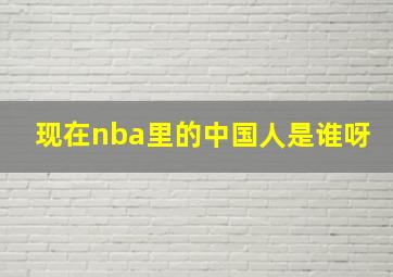 现在nba里的中国人是谁呀