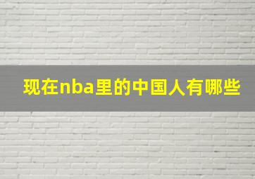 现在nba里的中国人有哪些