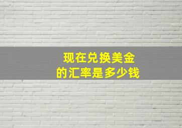 现在兑换美金的汇率是多少钱