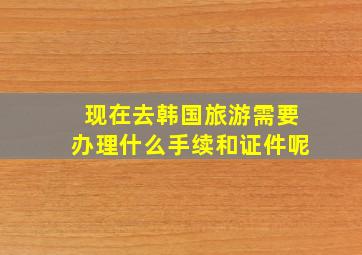 现在去韩国旅游需要办理什么手续和证件呢