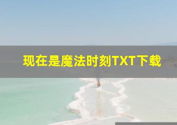 现在是魔法时刻TXT下载