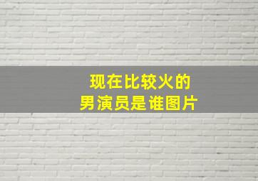 现在比较火的男演员是谁图片