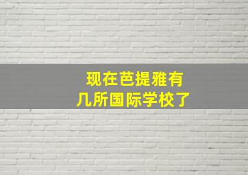 现在芭提雅有几所国际学校了