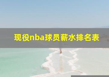 现役nba球员薪水排名表