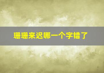 珊珊来迟哪一个字错了