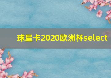 球星卡2020欧洲杯select