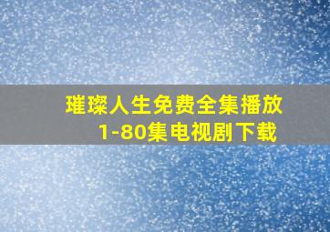 璀璨人生免费全集播放1-80集电视剧下载