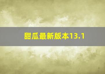 甜瓜最新版本13.1