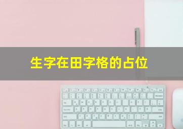 生字在田字格的占位