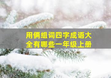 用俩组词四字成语大全有哪些一年级上册