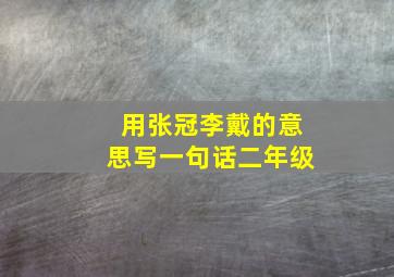 用张冠李戴的意思写一句话二年级