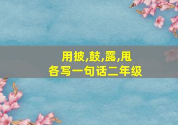 用披,鼓,露,甩各写一句话二年级