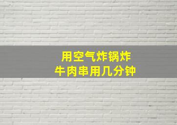 用空气炸锅炸牛肉串用几分钟