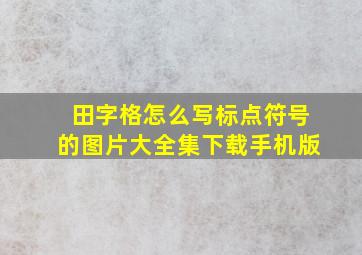 田字格怎么写标点符号的图片大全集下载手机版