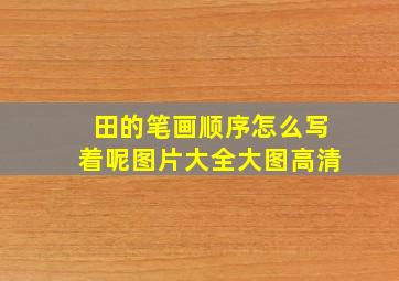 田的笔画顺序怎么写着呢图片大全大图高清