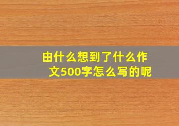 由什么想到了什么作文500字怎么写的呢