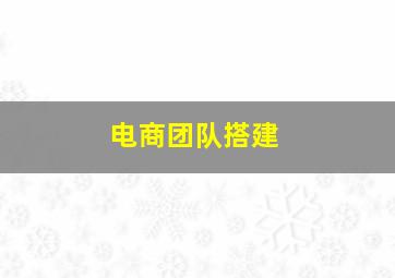 电商团队搭建