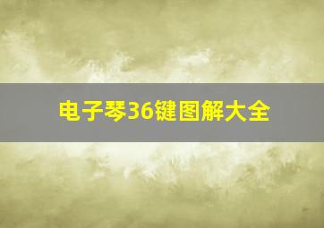 电子琴36键图解大全