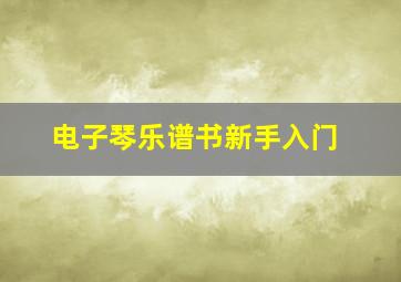 电子琴乐谱书新手入门