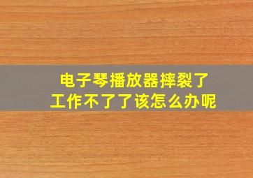 电子琴播放器摔裂了工作不了了该怎么办呢