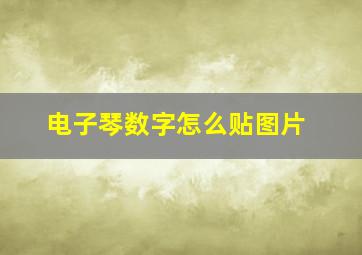 电子琴数字怎么贴图片