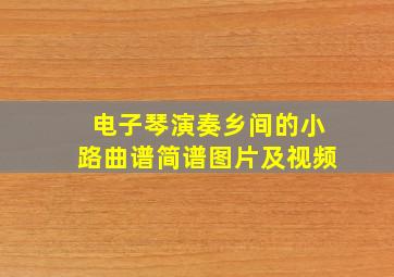 电子琴演奏乡间的小路曲谱简谱图片及视频