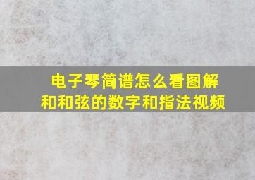 电子琴简谱怎么看图解和和弦的数字和指法视频