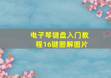 电子琴键盘入门教程16键图解图片