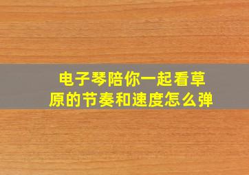 电子琴陪你一起看草原的节奏和速度怎么弹