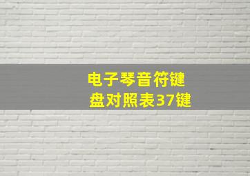 电子琴音符键盘对照表37键