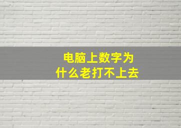 电脑上数字为什么老打不上去