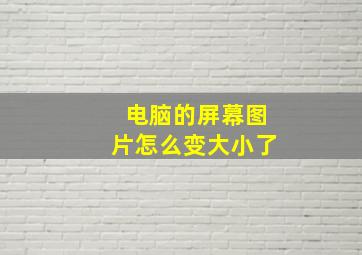 电脑的屏幕图片怎么变大小了