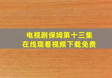 电视剧保姆第十三集在线观看视频下载免费