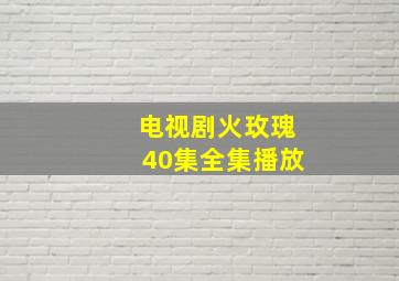 电视剧火玫瑰40集全集播放