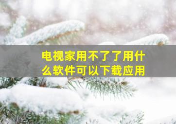 电视家用不了了用什么软件可以下载应用