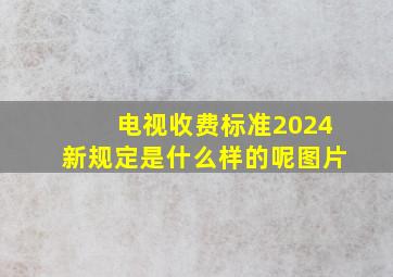 电视收费标准2024新规定是什么样的呢图片