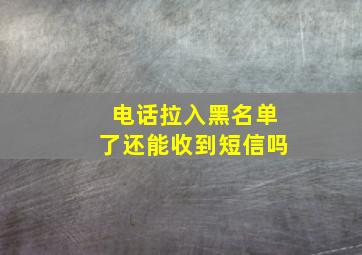 电话拉入黑名单了还能收到短信吗