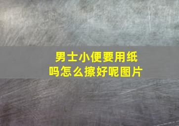 男士小便要用纸吗怎么擦好呢图片