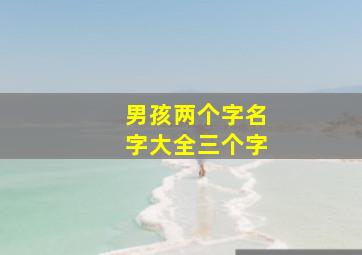 男孩两个字名字大全三个字